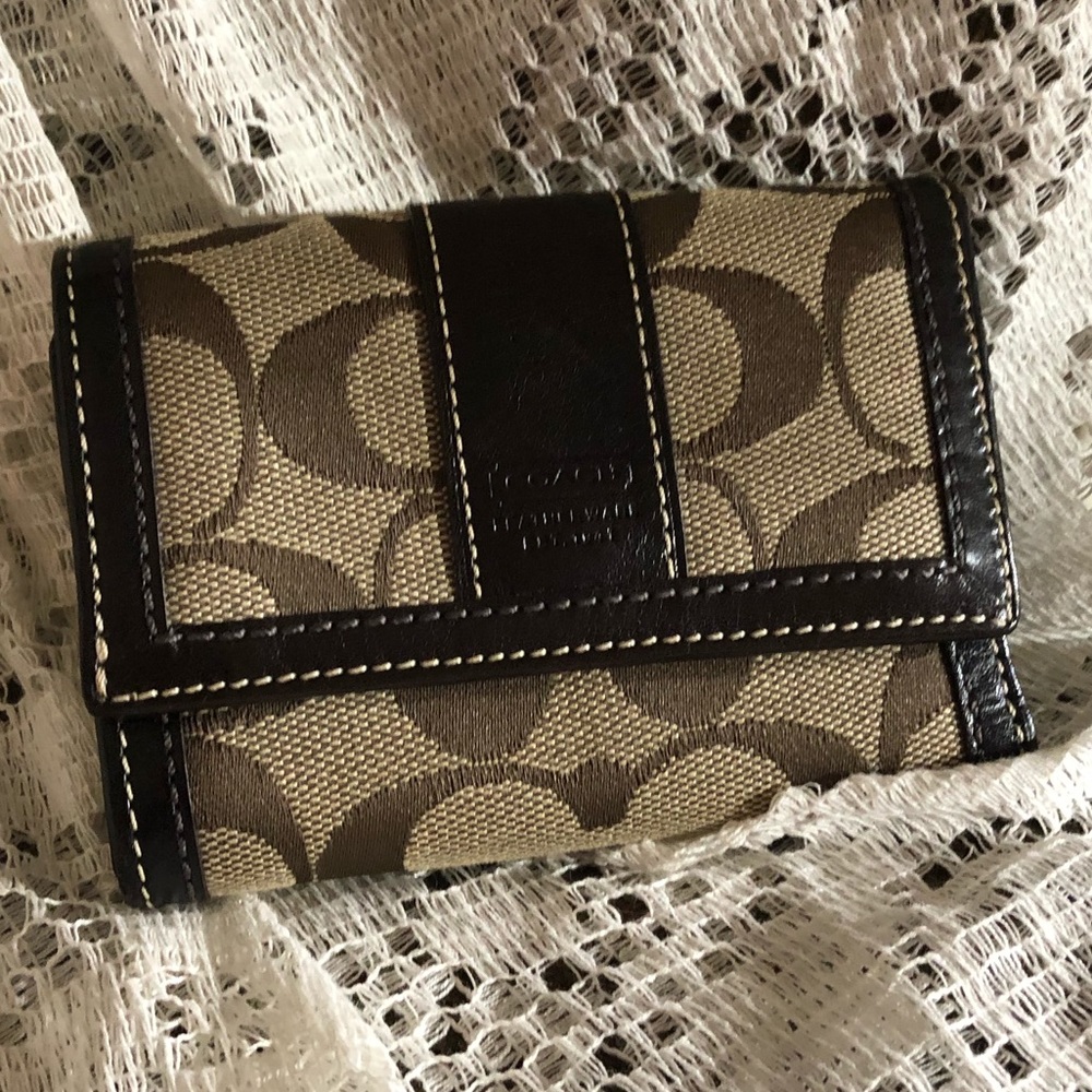 Coach Signature Trifold Wallet